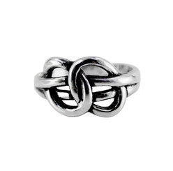 Sterling Silver Two Ovals Ring