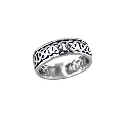 Sterling Silver Celtic Cutout Band Ring
