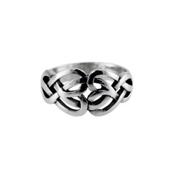 Sterling Silver Celtic Hearts Ring