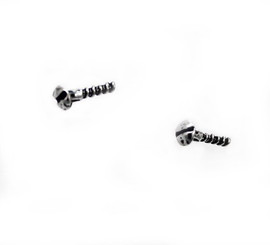 Sterling Silver Screws Flathead Tool Hardware Stud Post Earrings
