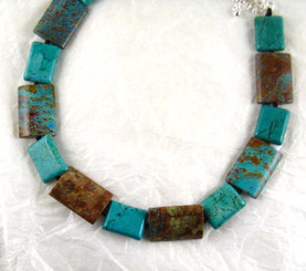 Stone Sterling Silver Necklace, Blue Jasper