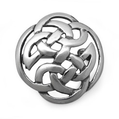 Sterling Silver Celtic Round Brooch Pin