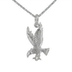 Sterling Silver Eagle Open Claws Necklace