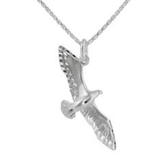 Sterling Silver Flying High Eagle Necklace