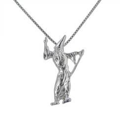 Sterling Silver Wizard Pendant Necklace