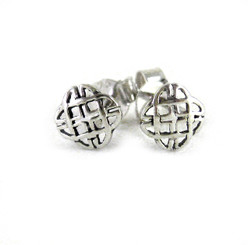 Sterling Silver Fancy Celtic Post Earrings