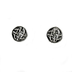 Sterling Silver Celtic Swirl Round Post Earrings