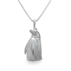 Sterling Silver Penguin Pendant Necklace