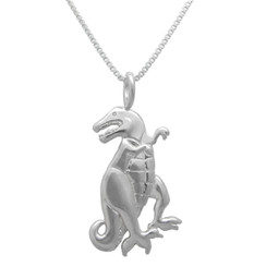 Sterling Silver Tyrannosaurus Rex Pendant Necklace