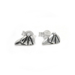 Sterling Silver Baseball Softball Cap Stud Post Earrings