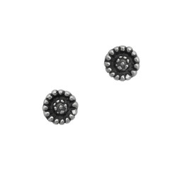 Sterling Silver Bellis Flower Stud Post Earrings