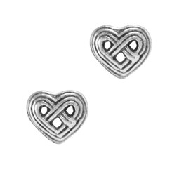 Sterling Silver Celtic Woven Heart Post Earring