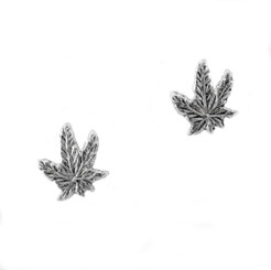 Sterling Silver Maple Leaf Stud Post Earrings