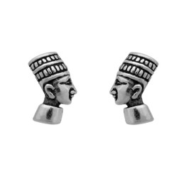 Sterling Silver Egyptian Pharaoh Queen Hatshepsut Stud Post Earrings