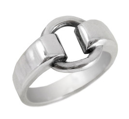 Sterling Silver Eternity Circle Modern Ring