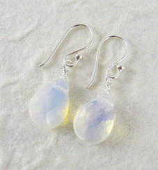 Sterling Silver Crystal Teardrop Drop Earrings, Iridescent