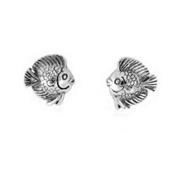 Sterling Silver Rainbow Scup Fish Stud Post Earrings