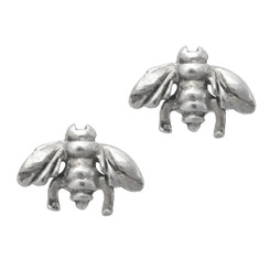 Sterling Silver Bee Stud Post Earrings
