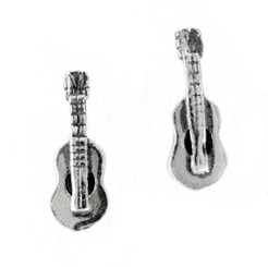 Sterling Silver Acoustic Guitar Post Earrings