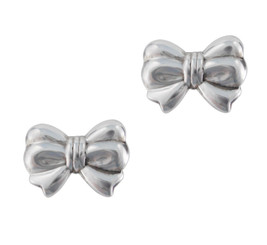 Sterling Silver Bow Stud Post Earrings