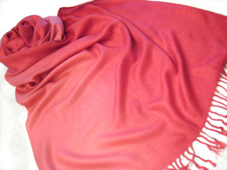 Pashmina Scarf Shawl Color Gradiant, Approx 27"W - 77"L Hot Pink