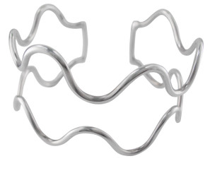 Sterling Silver Wavy Cuff Bracelet