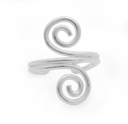 Sterling Silver S-Swirl Ear Cuff, One Piece