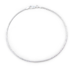 Sterling Silver Criss Cross Anklet, 9 Inch