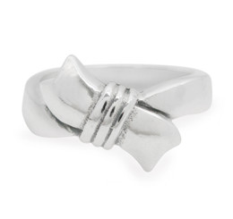 Sterling Silver Knotted Ribbon Ring