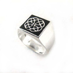 Sterling Silver Enamelled Signet Ring