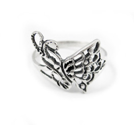 Sterling Silver Flying Butterfly Ring
