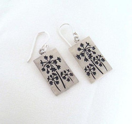 Hydrangea Flowers Sterling Earrings