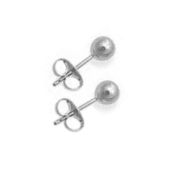 Sterling Silver Ball Post Earrings, 3mm Round