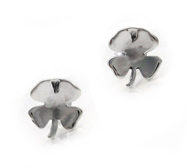 Sterling Silver Lucky Four Leaf Clover Post Stud Earrings