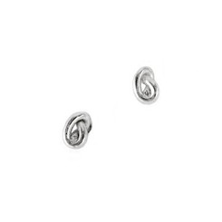 Sterling Silver Friendship Knot Post Earrings