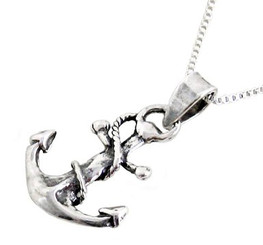 Sterling Silver Dainty Anchor Necklace
