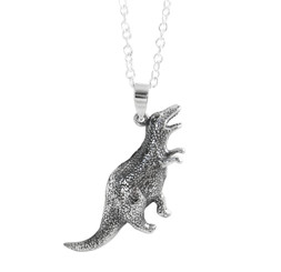 Sterling Silver Allosaurus Dinosaur Necklace