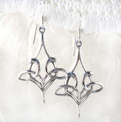 Large Sterling Silver Celtic Knot Earrings