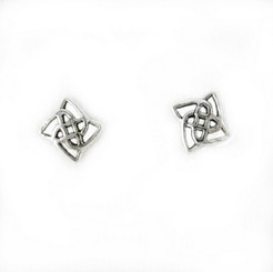 Sterling Silver Four Point Celtic Post Earrings