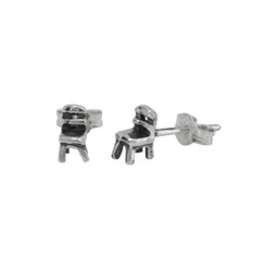 Sterling Silver Chair Stud Post Earrings