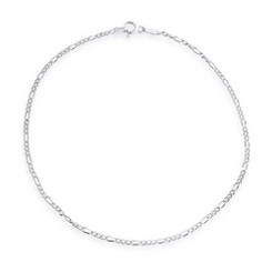 Sterling Silver Figaro Chain Anklet 9 Inch