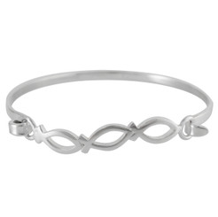 Sterling Silver Ichthys Fish Bracelet