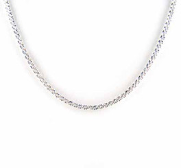 Sterling Silver Italian Sparkling Criss Cross Chain