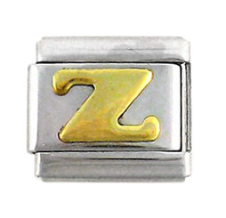 Italian Link Initial Charm, Letter Z
