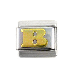 Italian Link Initial Charm, Letter B