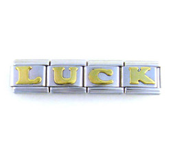 Italian Link Charms "Luck"