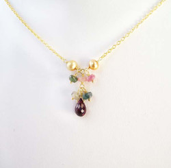 Gemstone & 18k Gold Vermeil Necklace