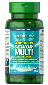 Item # 7190 / ABC Plus® Senior Multi-vitamin Multi-Mineral Iron Free Formula 60s / ABC PLUS 長青綜合維他命及綜合礦物質配方(不含鐵) 60粒 [EXP DATE有效日期 3/2027] 
