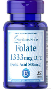 Item # 2843 / Folic Acid 800 mcg 250s /  葉酸800微克 250粒 [EXP 有效日期 2/2027]