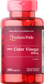 Item # 2941 / Apple Cider Vinegar 480 mg (per serving) 200s / 蘋果醋480毫克（每食用份量）200粒 [EXP 有效日期 4/2026] 